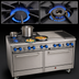 Thumbnail image #3 for Comstock-Castle 60-Inch Commercial Gas Range with 2 Star Burners, 24-Inch Griddle, 24-Inch Char-Broiler, and 2 Standard Ovens