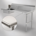 Thumbnail image #3 for Steel Works Stainless 72-Inch Straight Soiled Dish Table with Right-to-Left Flow and Pre-Rinse Bowl