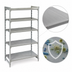 Thumbnail image #4 for Cambro Camshelving Premium 5-Shelf Solid Stationary Starter Unit, 18 x 30 x 84 Inches, Speckled Gray
