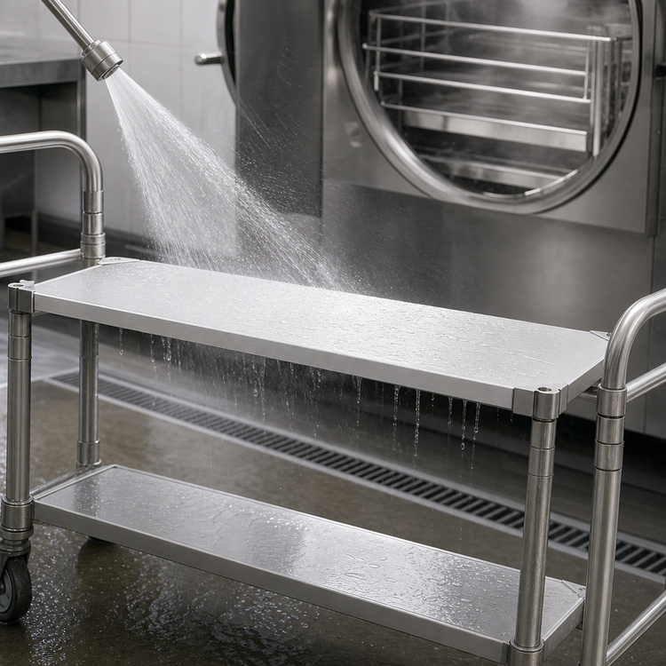Product image #3 for Metro Super Erecta 48" x 14" Solid Stainless Steel Shelf, Autoclavable/Cart-Washable