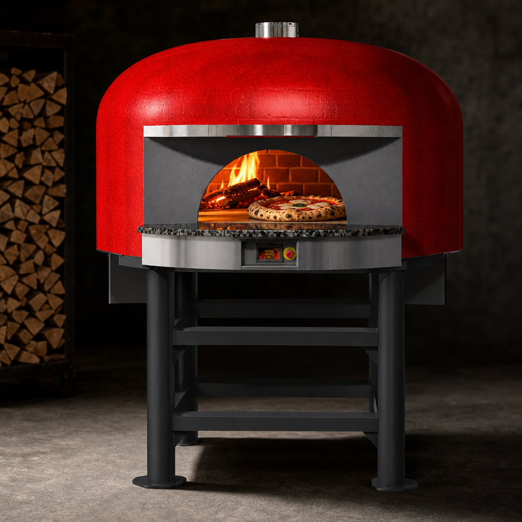 Product image #3 for Marra Forni Neapolitan NP140W Round Wood-Fired Brick Pizza Oven with 55-1/8-Inch Cooking Deck and Stand