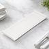Thumbnail image #3 for Ardesia Paredes Bright White Narrow Rim Rectangular Porcelain Platter, 20-1/4 x 6-1/8 Inches