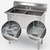 Thumbnail image #3 for Advance Tabco 2-Compartment Fabricated Stainless Steel Sink with 18