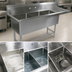 Thumbnail image #3 for John Boos Pro-Bowl 3-Compartment Sink with Right Drainboard, 18 x 24 x 12 Inch Bowls, 16-Gauge Stainless Steel