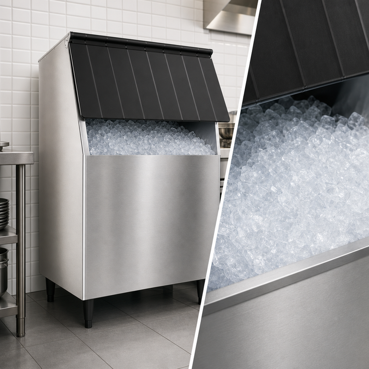 Product image #3 for Hoshizaki BD-500SF 500-lb Stainless Steel Ice Storage Bin with Top-Hinged Front Door