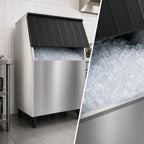 Thumbnail image #3 for Hoshizaki BD-500SF 500-lb Stainless Steel Ice Storage Bin with Top-Hinged Front Door, Polyethylene Liner, 30-Inch Wide