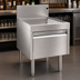 Thumbnail image #3 for Glastender Underbar Drainboard Half Cabinet with Locking Door, 18-Inch Wide x 24-Inch Deep, Stainless Steel