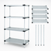 Thumbnail image #3 for Quantum Solid Shelving Starter Kit with 4 Solid Shelves, 30 x 21 x 74 Inches