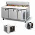 Thumbnail image #3 for Everest Refrigeration EPBNR3 Three-Section Back-Mounted Sandwich Prep Table with 18 1/6-Size Pan Opening, 71-1/8