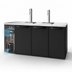 Thumbnail image #3 for True Three-Section 72-Inch Refrigerated Draft Beer Cooler with 2 Columns and Stainless Countertop