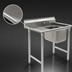 Thumbnail image #3 for Eagle Group 414 Series Single-Compartment Stainless Steel Sink with Left Drainboard, 46-3/4 x 31-3/4 Inches
