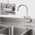 Thumbnail image #3 for Krowne Royal Series Low-Lead Splash-Mounted Gooseneck Commercial Faucet, 8-1/2 Inch Spout, 4 Inch Centers