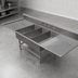 Thumbnail image #3 for John Boos Pro-Bowl 3-Compartment 14-Gauge Stainless Steel Platter Sink with Dual Drainboards and Legs