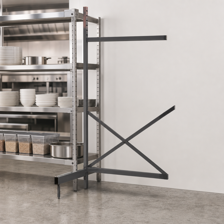 Product image #3 for Metro SmartLever 72"W x 30"D Cantilevered Add-On Shelving Kit, 86-3/8"H