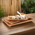 Thumbnail image #3 for American Metalcraft Rectangular Bamboo Serving Tray