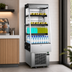 Thumbnail image #3 for Omcan 24-Inch Refrigerated Open-Air Merchandiser with 8.9 Cu. Ft. Capacity, 3 Shelves, Self-Contained, 110V
