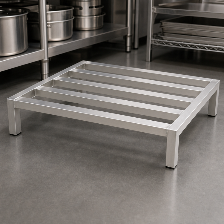 Product image #3 for Panco Commercial Tubular Aluminum Dunnage Rack, 60 x 24 x 8 Inches, 1,500 lb Capacity