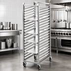 Thumbnail image #3 for Channel Manufacturing 406S Stainless Steel End-Load Bun Pan Rack, 18-Pan Capacity, 5-Inch Swivel Casters