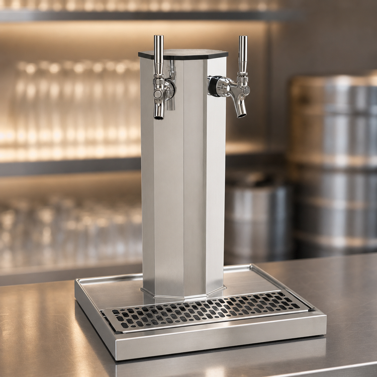 Product image #3 for Glastender Countertop 2-Faucet Glycol-Cooled Column Draft Dispensing Tower