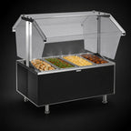Thumbnail image #3 for Eagle Group Service Mate CDHT4-208 Countertop 4-Well Hot Food Table with Double-Sided Sneeze Guard, 208V