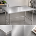 Thumbnail image #3 for John Boos Stallion 48 x 30-Inch 16-Gauge Stainless Steel Top Work Table with 1-1/2-Inch Rear Backsplash