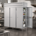 Thumbnail image #3 for Beverage-Air P-Series PRD3HC-1AS Three-Section Pass-Thru Reach-In Refrigerator, 6 Solid Doors, 73.99 Cu. Ft., Top-Mounted Self-Contained Refrigeration