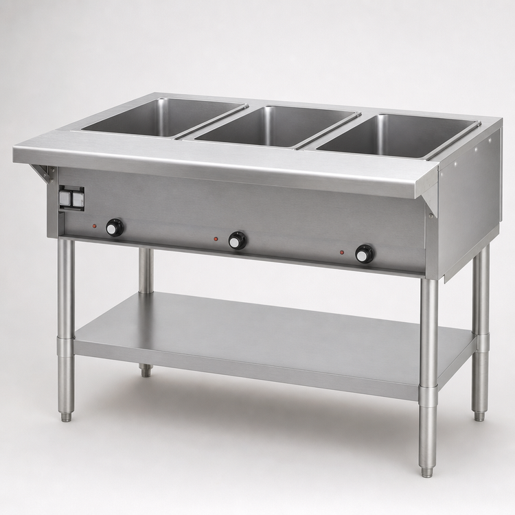 Product image #3 for Eagle Group 48-Inch Liquid Propane Open Base Gas Hot Food Table with 3 Dry Wells