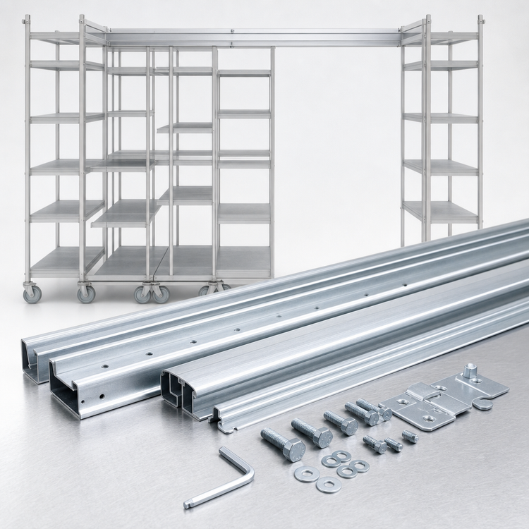 Product image #3 for Metro TOP-TRACK 6 Ft. High-Density Shelving Track Set