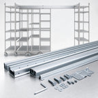 Thumbnail image #3 for Metro TOP-TRACK TTS6NA 6-Foot Overhead Shelving Track Set with Assembly Hardware