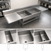 Thumbnail image #3 for John Boos Pro-Bowl 3-Compartment Platter Sink with Dual 30-Inch Drainboards, 14-Inch Deep Bowls, Stainless Steel Legs