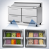 Thumbnail image #3 for Turbo Air PRO Series 60.25-Inch Two-Section Sandwich/Salad Prep Table with 4 Drawers