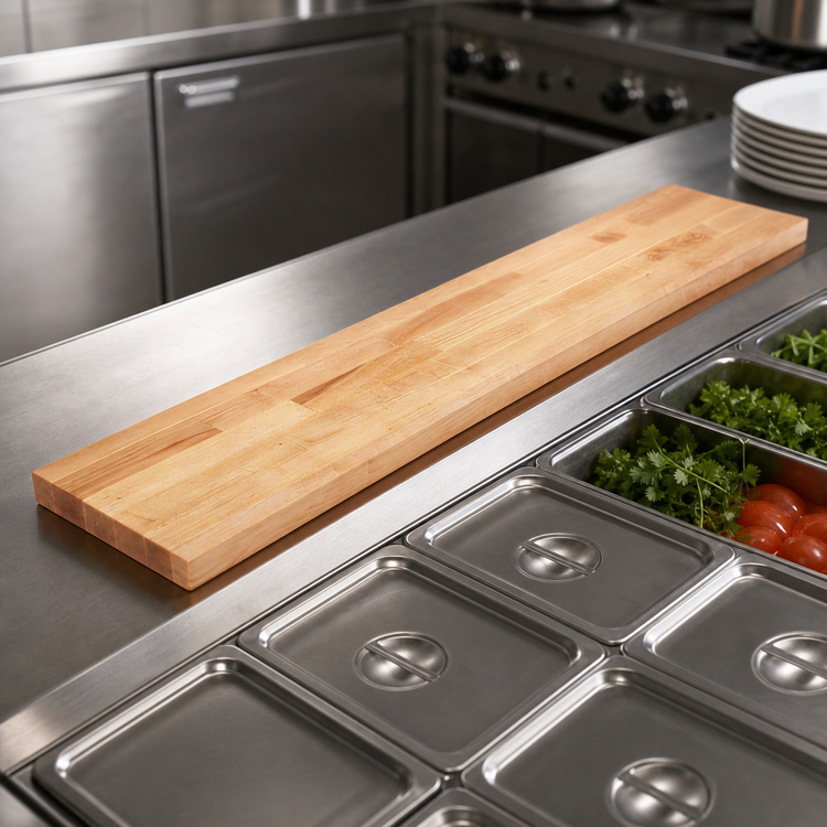 Product image #3 for John Boos Reversible Steam Table Cutting Board, 84 x 8 x 1-3/4 Inch, Northern Hard Rock Maple