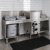 Thumbnail image #3 for Glastender GT-18+2-90L Side-to-Side Pass-Thru Glasswasher Station with Low-Temperature Chemical Sanitizing