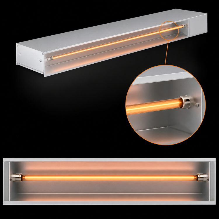 Product image #3 for Hatco Glo-Ray 72-Inch Infrared Strip Heater, Single Unlighted Rod, 208V