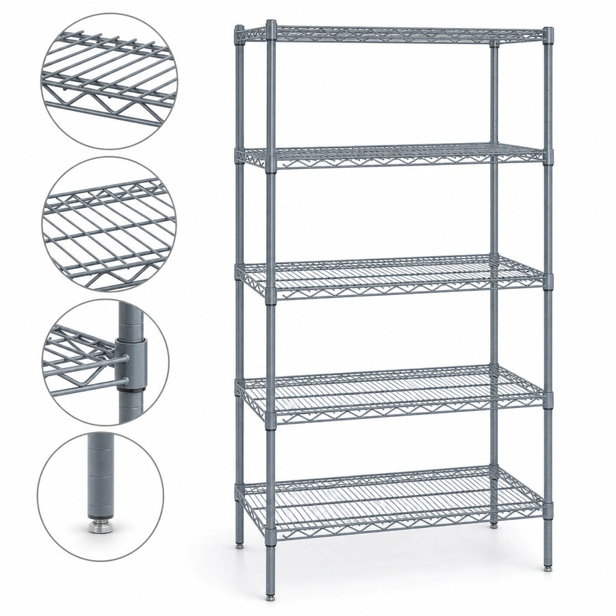 Five Wire Shelves