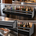 Thumbnail image #3 for Glastender 44-Inch Double Stainless Steel Speed Rail with Open Step-and-Rail Design