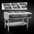Thumbnail image #3 for Eagle Group SHT3-120 48-Inch Electric Sealed Well Hot Food Table, Open Base, 3 Wells, Stainless Steel, Wet/Dry