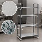 Thumbnail image #3 for Cambro Camshelving® Elements EXU214864S4480 4-Tier Solid Composite Shelving Unit, Stationary Starter, 48 x 21 x 64 in., Speckled Gray