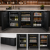 Thumbnail image #3 for Everest Refrigeration EBB90 Three-Section Back Bar Refrigerator, 89-1/4 Inch Wide, 32 Cu. Ft., Black Vinyl