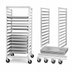 Thumbnail image #3 for Channel Manufacturing 411AKD Mobile Knock Down Side-Load Aluminum Bun Pan Rack, 20-Pan Capacity