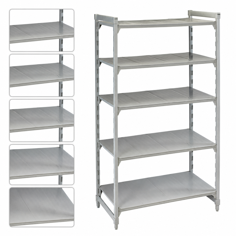 Product image #4 for Cambro Camshelving Premium 48-Inch Wide x 18-Inch Deep x 84-Inch High 5-Shelf Solid Stationary Starter Unit