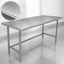 Thumbnail image #3 for Advance Tabco TSAG-3612 Stainless Steel Flat Top Open Base Work Table, 144 Inch x 36 Inch, 16 Gauge 430 Top