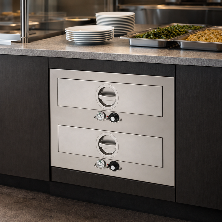Product image #3 for Toastmaster Built-In Double-Drawer Food Warming Drawer for 2 Full-Size Pans
