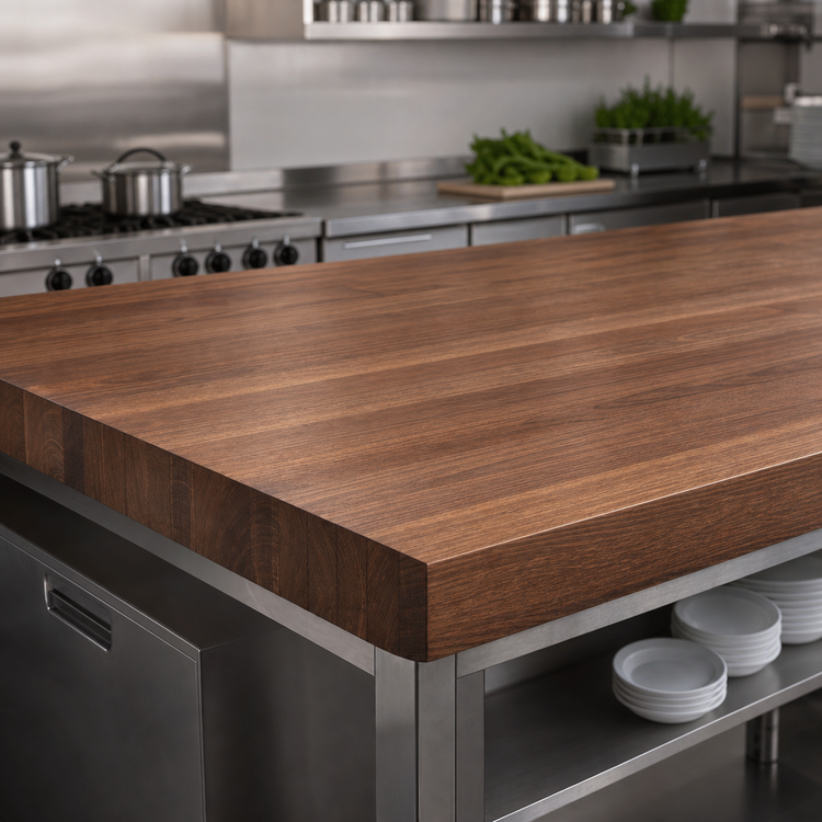 Product image #3 for John Boos Boos Block 60" x 48" x 2-1/4" American Black Walnut Edge Grain Countertop