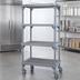 Thumbnail image #3 for Millenia Mobile Polymer Shelving Starter Unit with 4 Open Grid Shelves