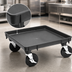 Thumbnail image #3 for Rack-Master Recycled Black Single-Stack Dish & Glass Rack Dolly Base with 2 Locking Casters