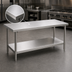 Thumbnail image #3 for Eagle Group Spec-Master Marine Series Stainless Steel Work Table with Adjustable Undershelf, 48 x 36 Inches
