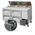 Thumbnail image #3 for Turbo Air Super Deluxe Two-Section Refrigerated Pizza Prep Table with 4 Drawers, 67-1/8 Inch Wide, 20 Cu. Ft.