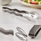 Thumbnail image #3 for American Metalcraft WVAT2 Wavy Aged Stainless Steel Serving Tongs, 11-3/4 Inch Case of 72