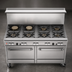 Thumbnail image #3 for Southbend Ultimate 60-Inch Gas Restaurant Range with 9 Open Burners and 2 Standard Ovens